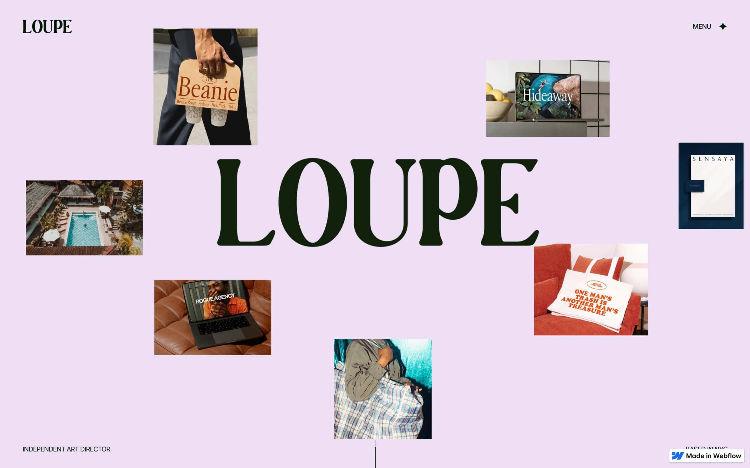 Screenshot of Ana Loupe's homepage