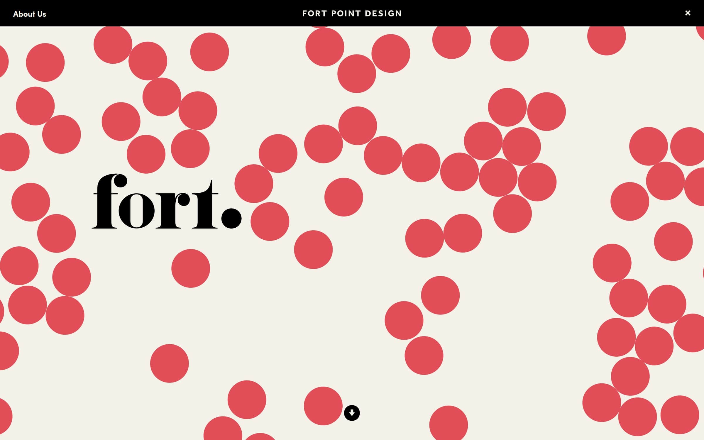 Screenshot of Fort point design's homepage