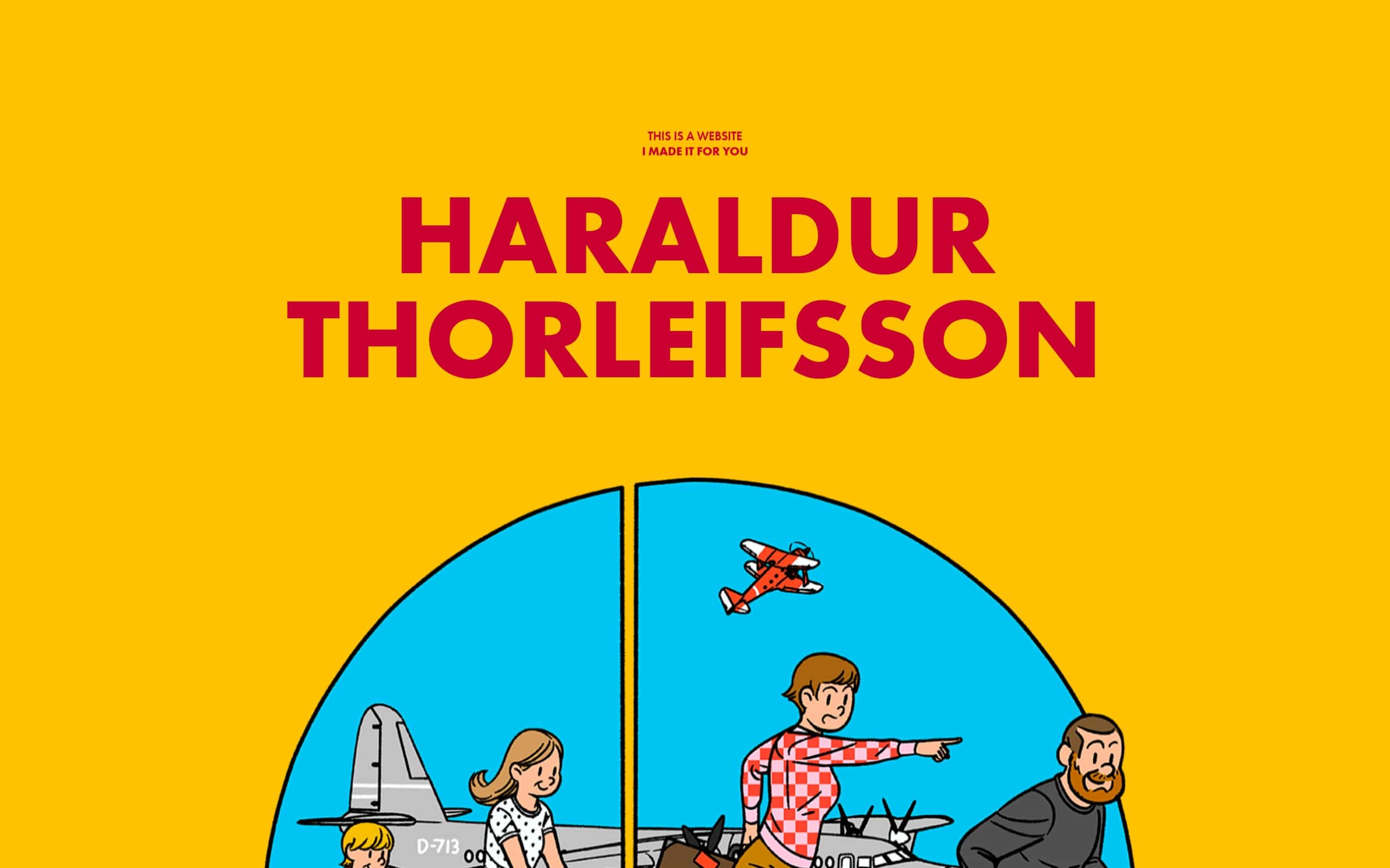 Screenshot of Haraldur Thorleifsson's homepage